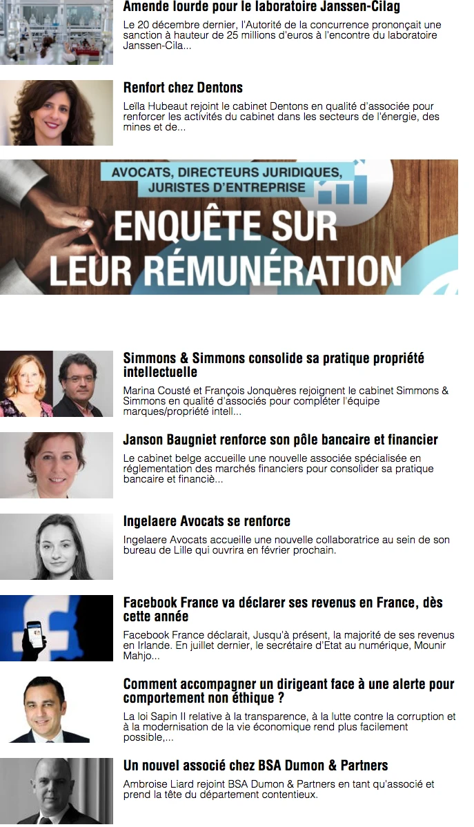 Enquête rémunération juristes